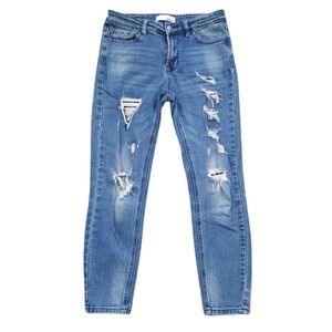 Vervet Women's Distressed‎ Skinny Ankle Jeans Size 28